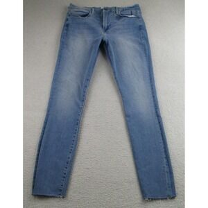 FRAME Denim Jeans Womens 31 Light Wash‎ Le High Skinny High Rise Stretch Raw Hem